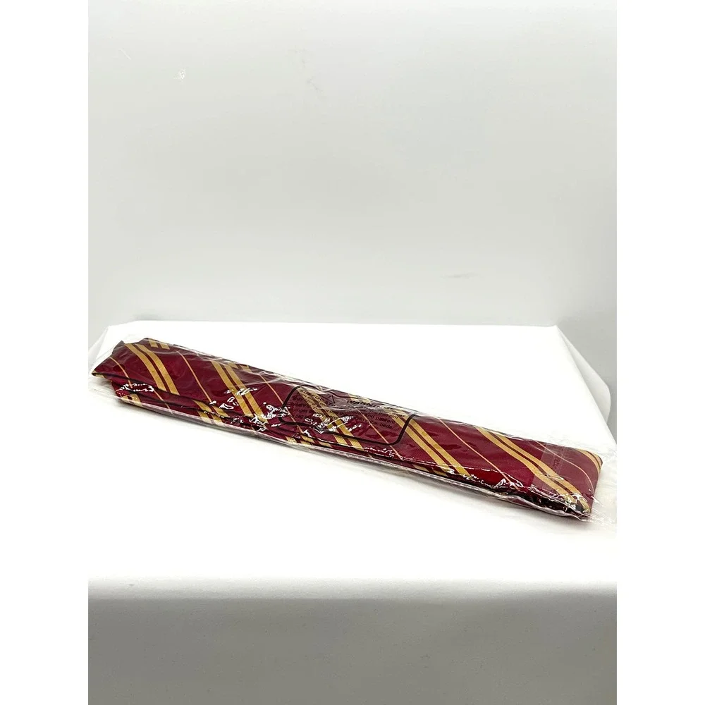 NWT Harry Potter Wizard Tie Burgundy Gold Striped Cosplay Costume Necktie
